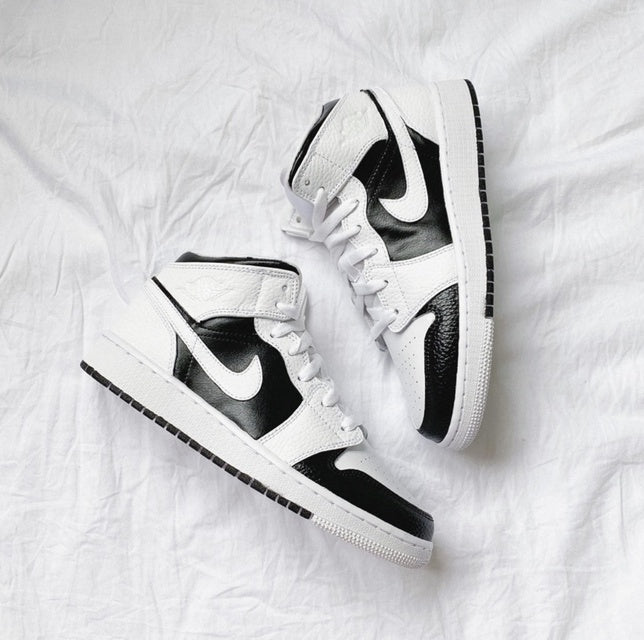Custom Jordans Black White-shecustomize