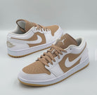 Beige White Custom Air Jordan 1 Low-shecustomize