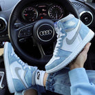 Blue Gray Custom Air Jordan 1 Mid-shecustomize