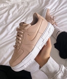 Beige Pixel Custom Air Force 1s-shecustomize