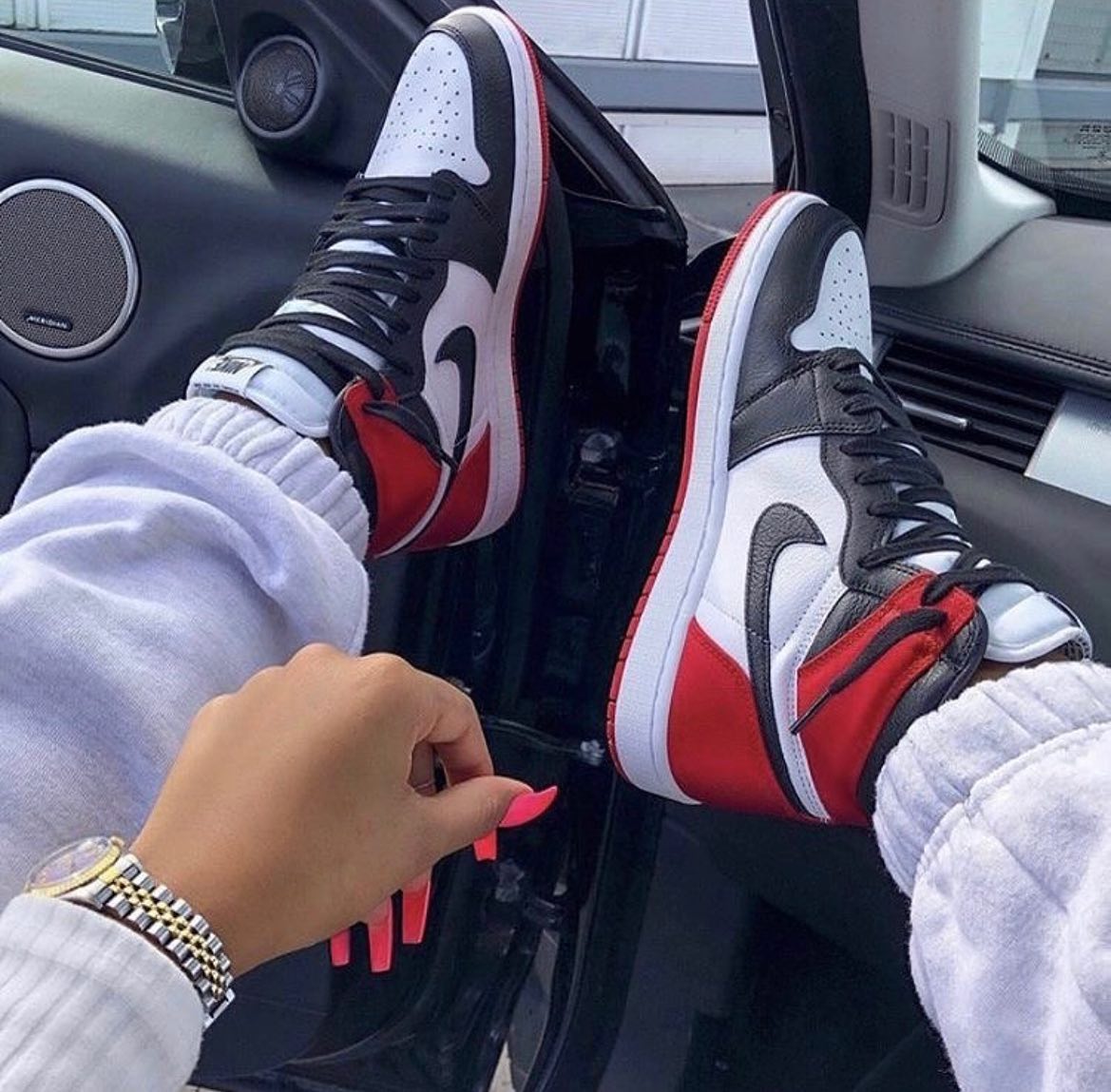 Black Red Custom Air Jordan 1s-shecustomize