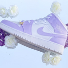 Custom Jordans Purple White Hexagram Pendant