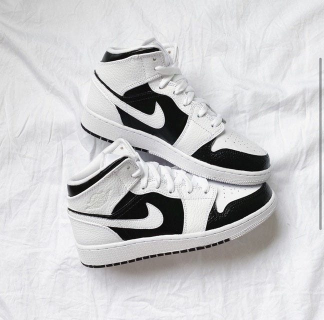 Custom Jordans Black White