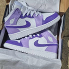 Custom Jordans Light And Dark Purple