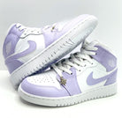 Custom Jordans Purple White Hexagram Pendant-shecustomize