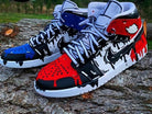 Custom Air Force 1 Red Blue Cartoon Drip-shecustomize