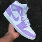 Custom Jordans Purple White-shecustomize
