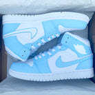 Custom Jordans Blue White