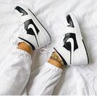 Custom Jordans Black White-shecustomize
