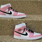 Custom Jordans Pink White Black Low-shecustomize