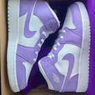 Custom Jordans Purple White-shecustomize