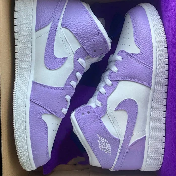 Custom Jordans Purple White-shecustomize