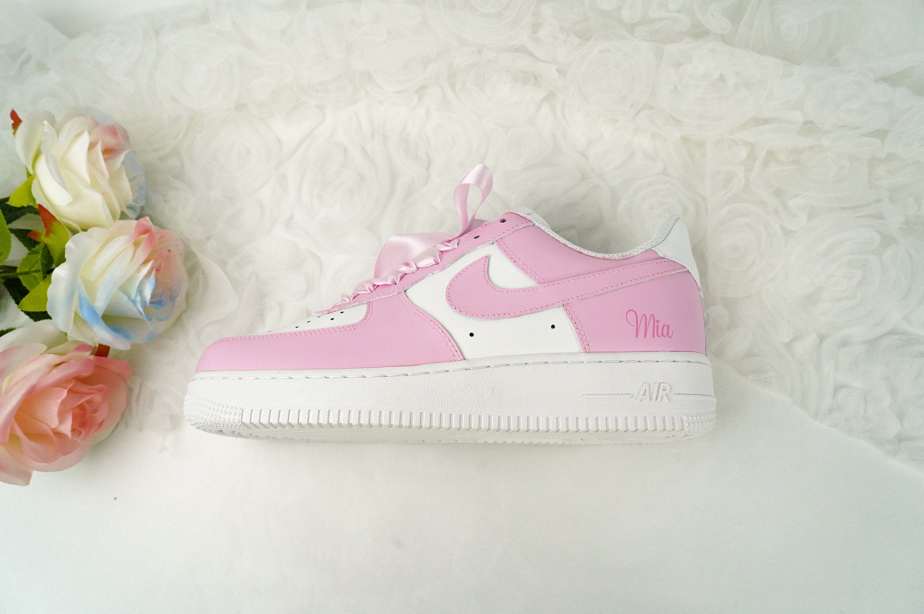 Pink Air Force 1s Custom Shoes Sneakers-shecustomize
