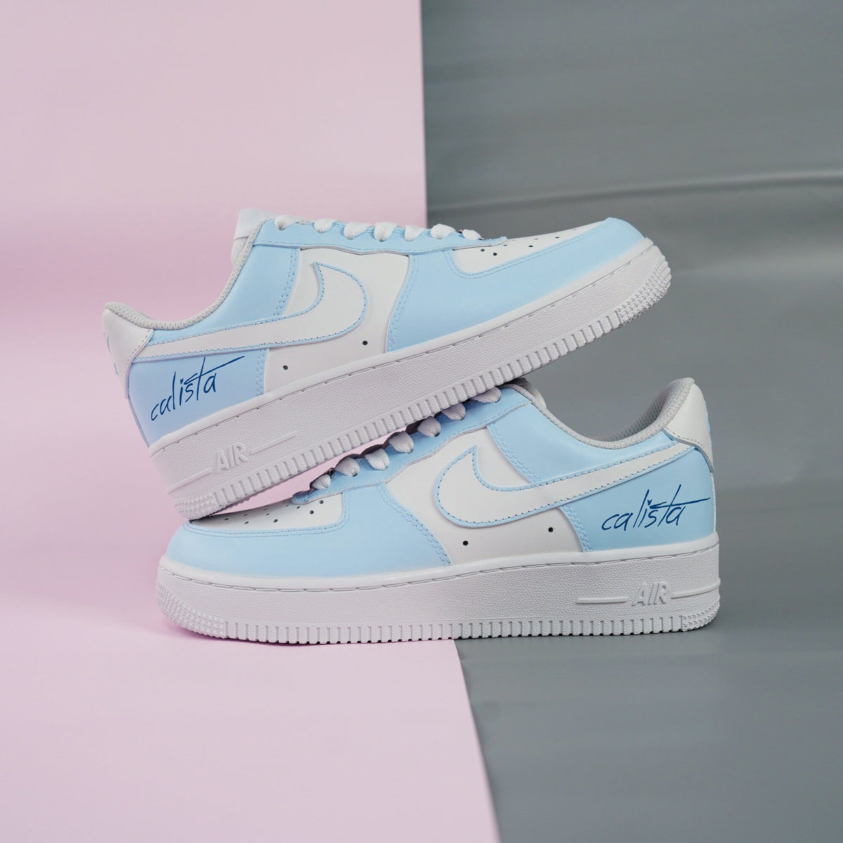 Baby Blue Air Force 1s Custom Shoes Sneakers SHECUSTOMIZE baby-blue-air-force-1s-custom-shoes-sneakers-shecustomize