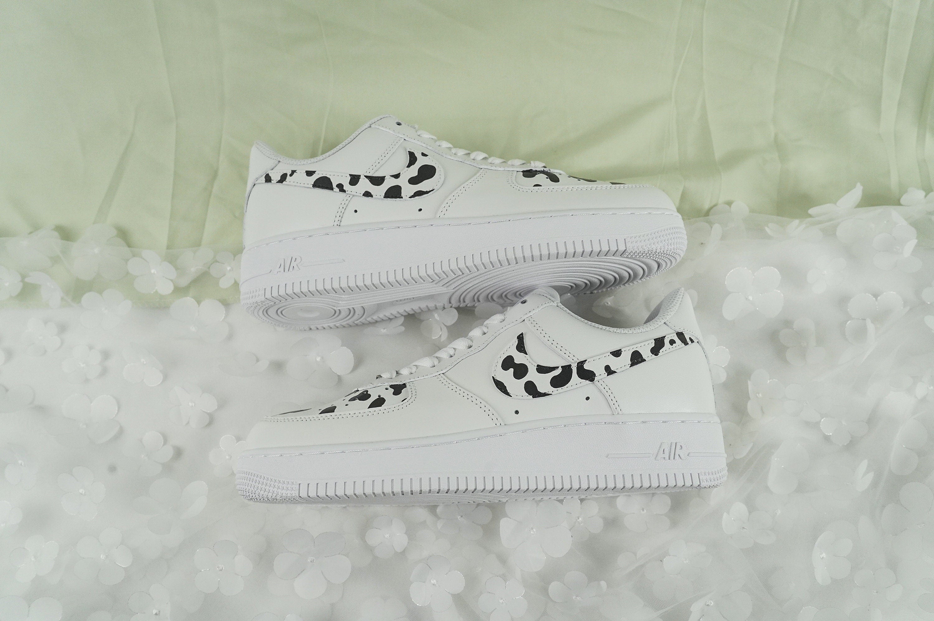Cow Print Air Force 1s Custom Shoes Sneakers-shecustomize