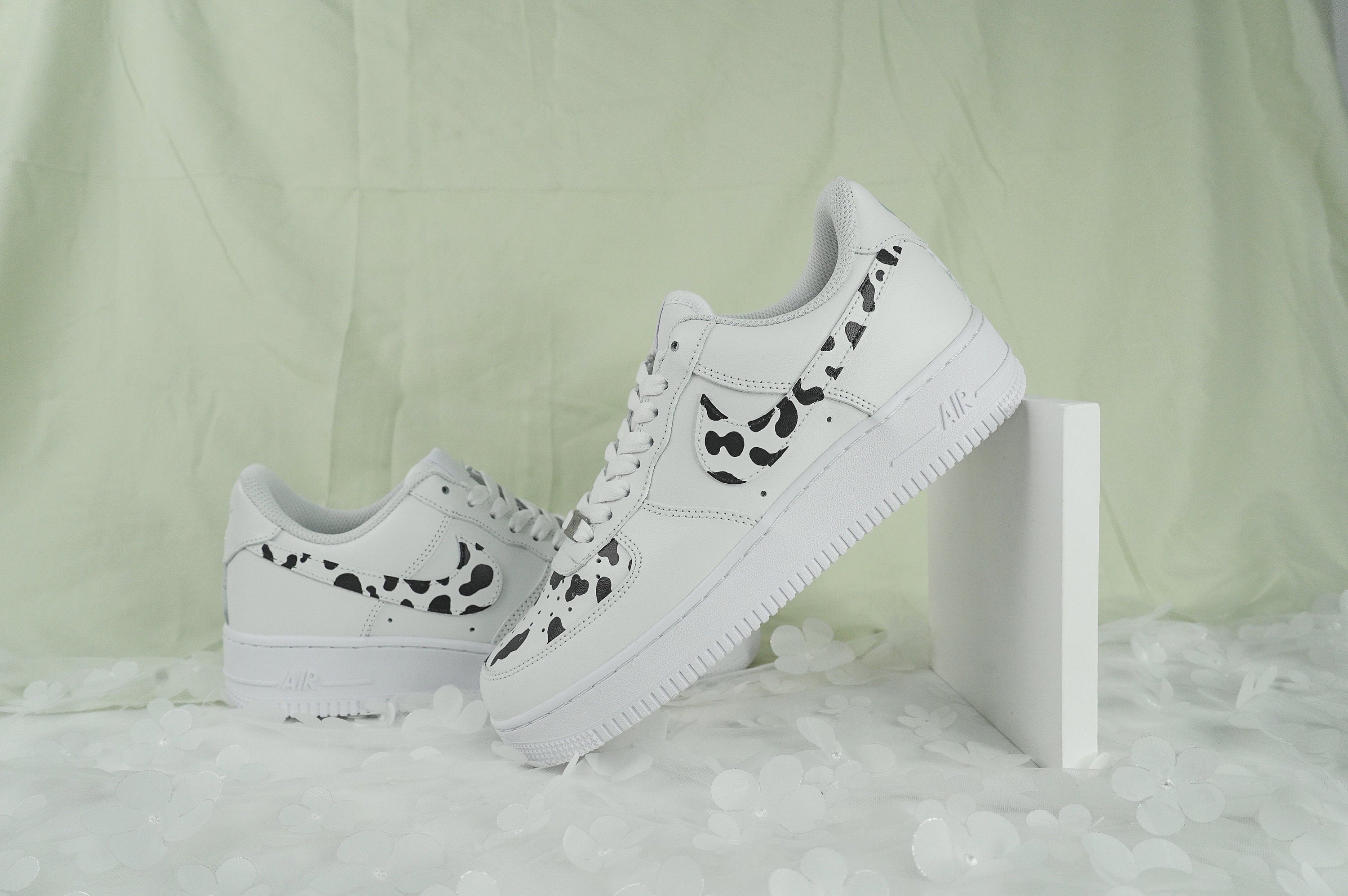 Cow Print Air Force 1s Custom Shoes Sneakers-shecustomize