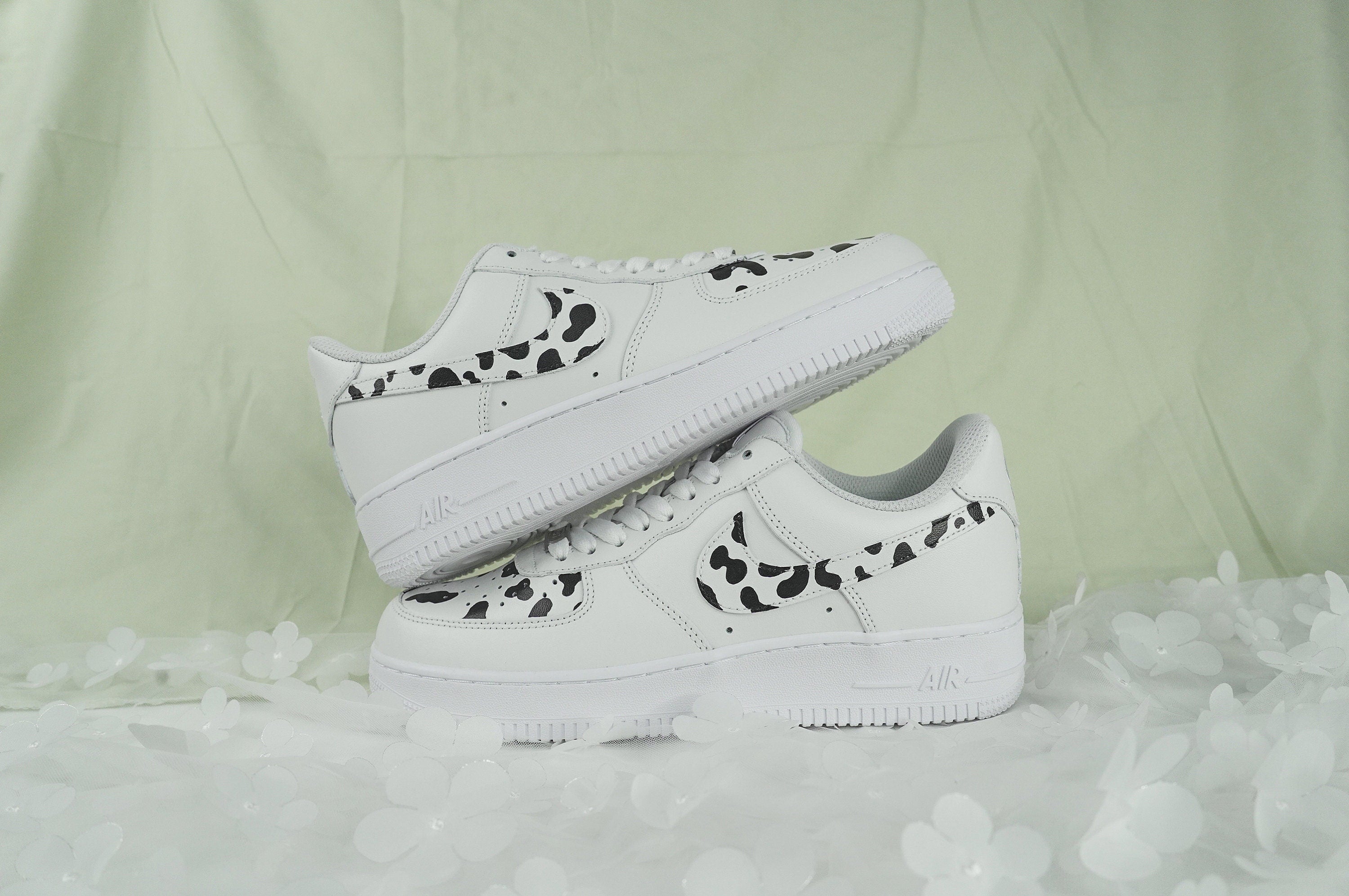 Cow Print Air Force 1s Custom Shoes Sneakers-shecustomize