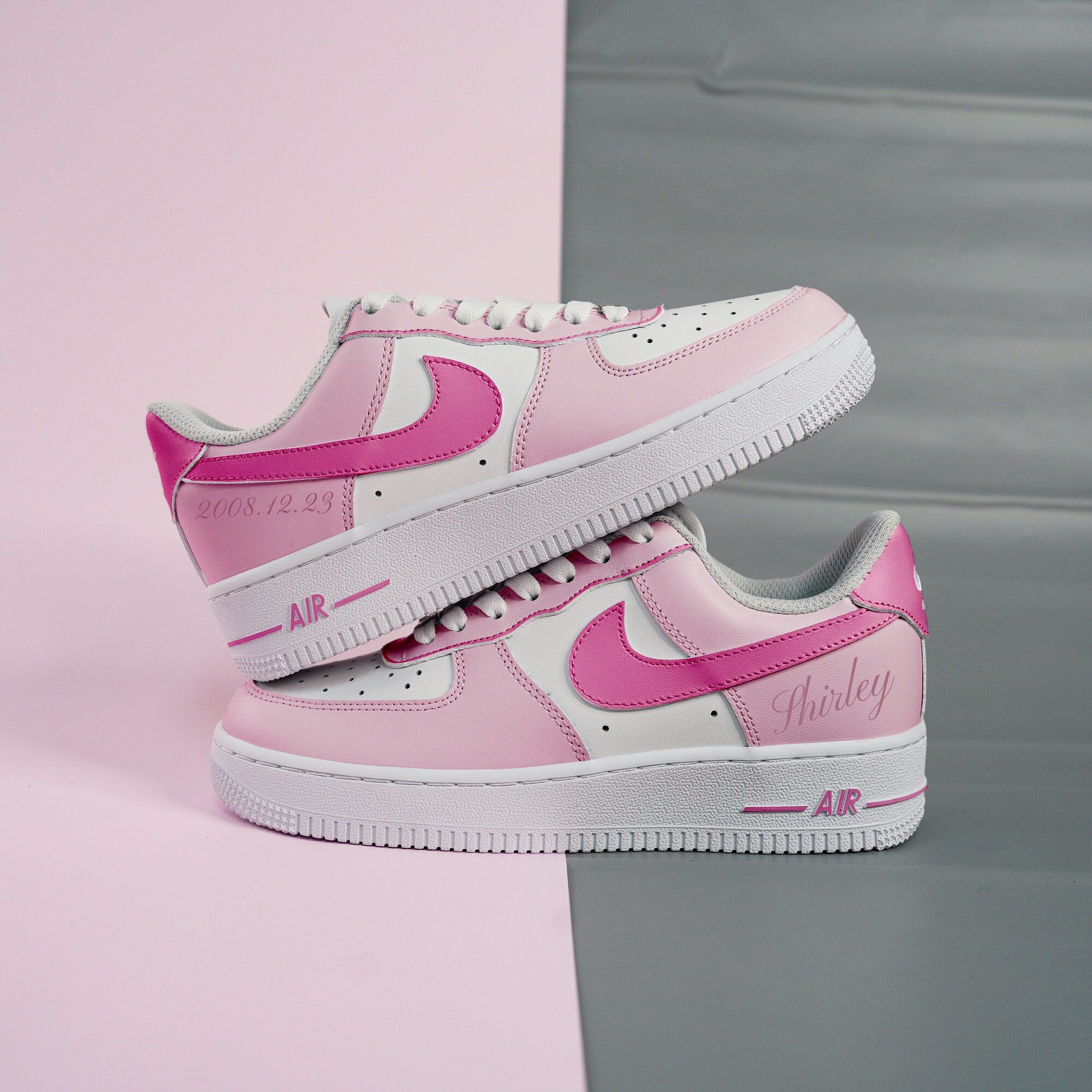 Pink Air Force 1s Custom Shoes Sneakers-shecustomize