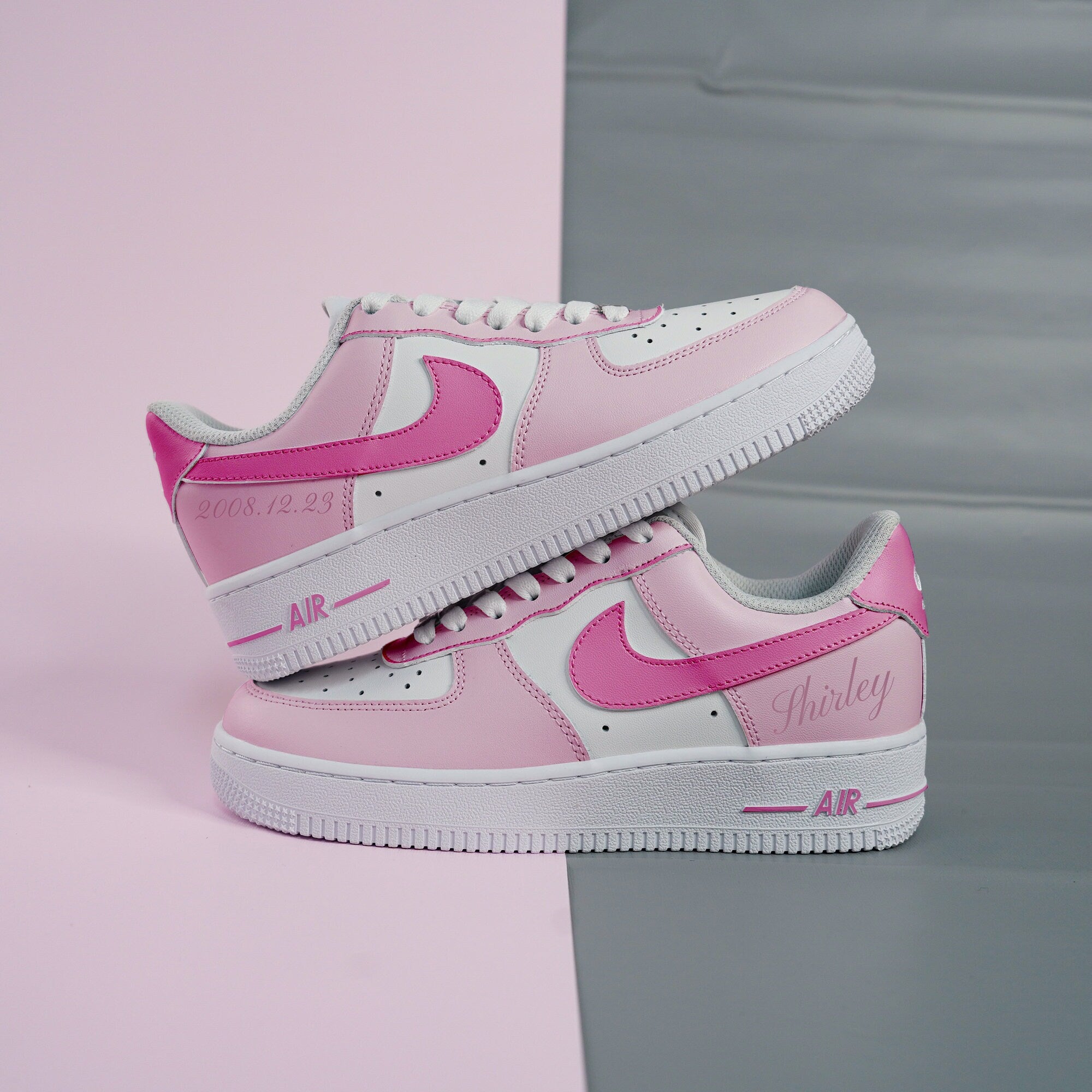 Pink Air Force 1s Custom Shoes Sneakers-shecustomize