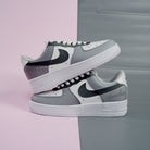 Gray Black Air Force 1s Custom Shoes Sneakers-shecustomize