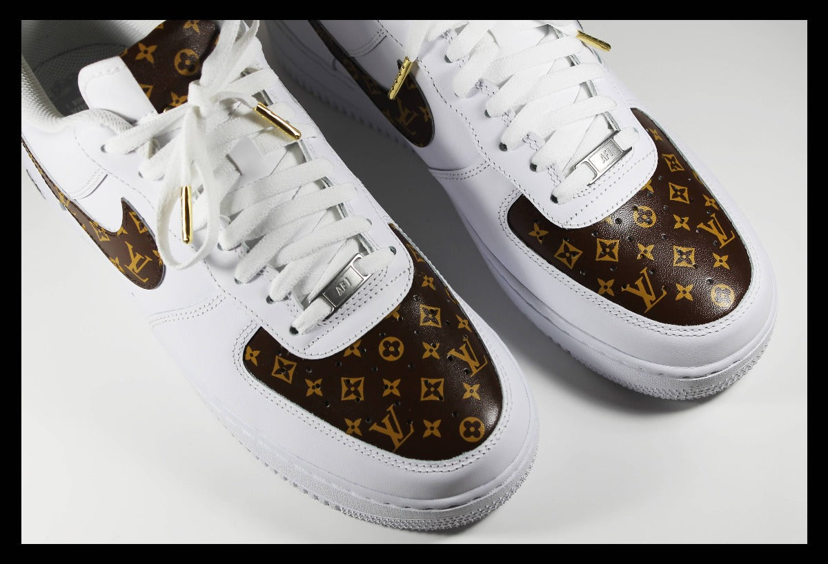 Brown LV Custom Air Force 1-shecustomize