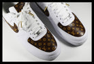 Brown LV Custom Air Force 1-shecustomize