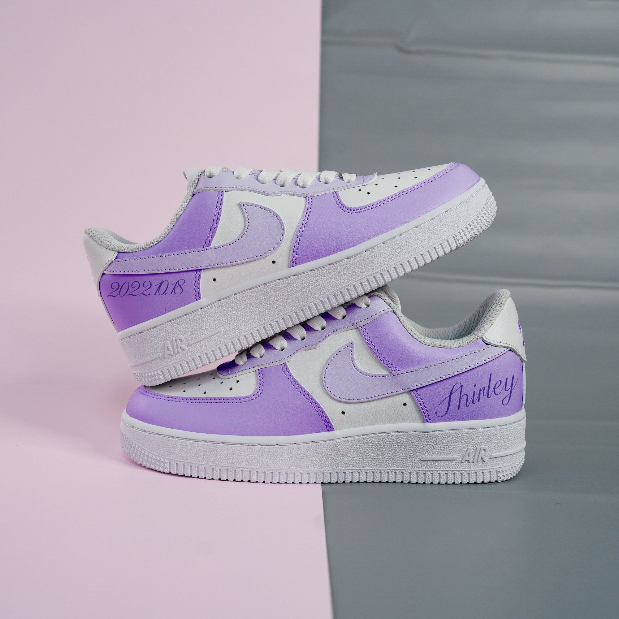 Lavender Purple Air Force 1s Custom Shoes Sneakers-shecustomize
