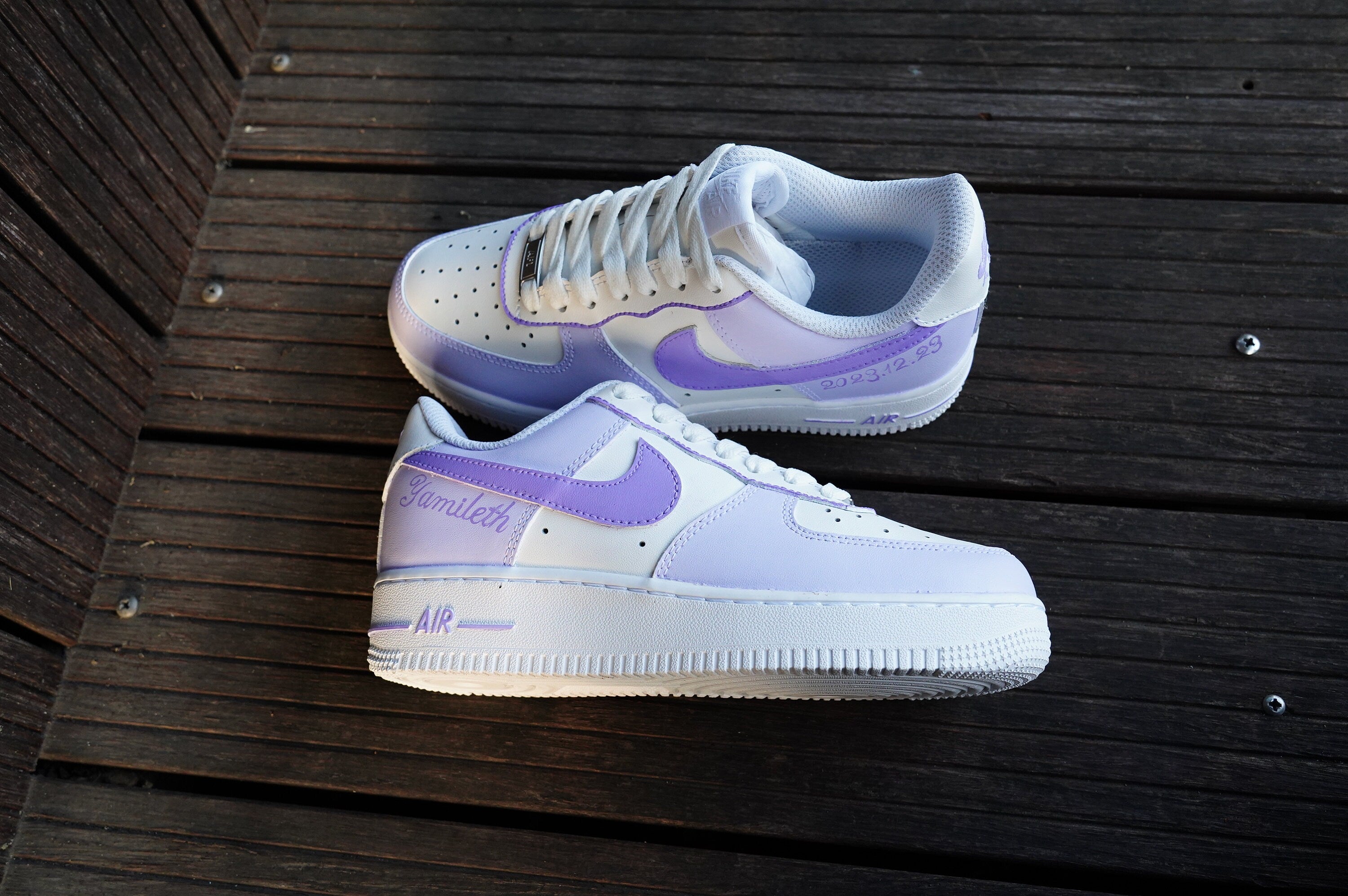 Purple Air Force 1s Custom Shoes Sneakers-shecustomize