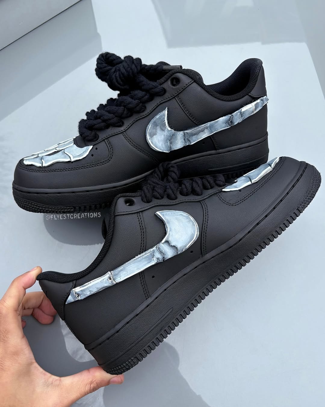 Hand Painted Skeleton Custom Air Force 1 Sneakers-shecustomize
