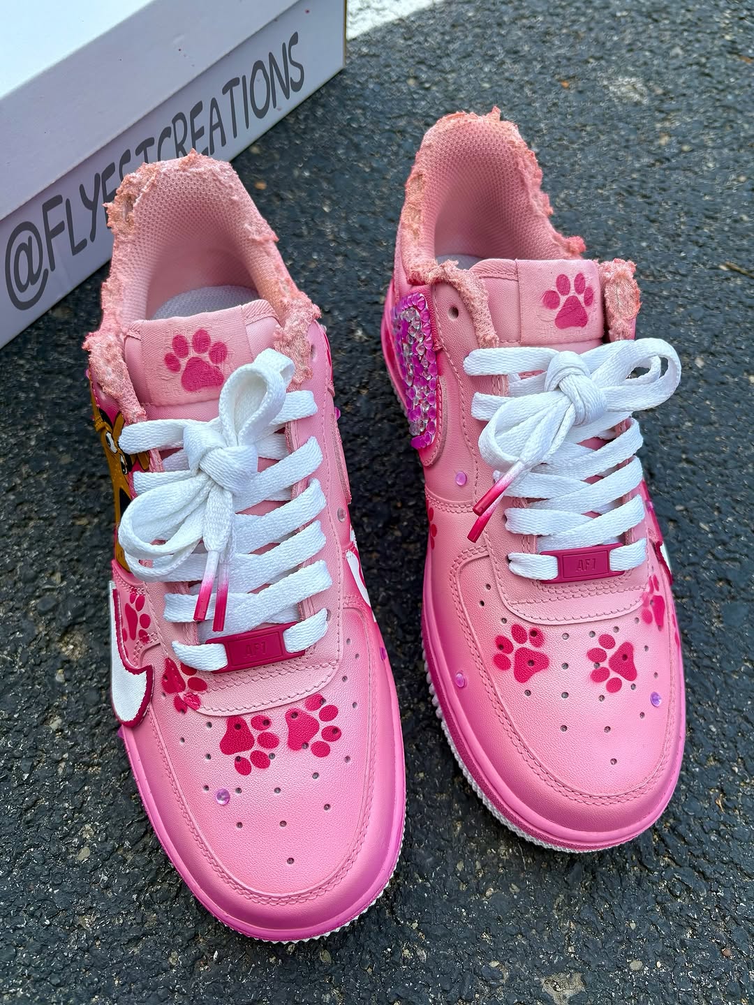 Hand Painted Pink Scooby-Doo Custom Air Force 1 Sneakers-shecustomize