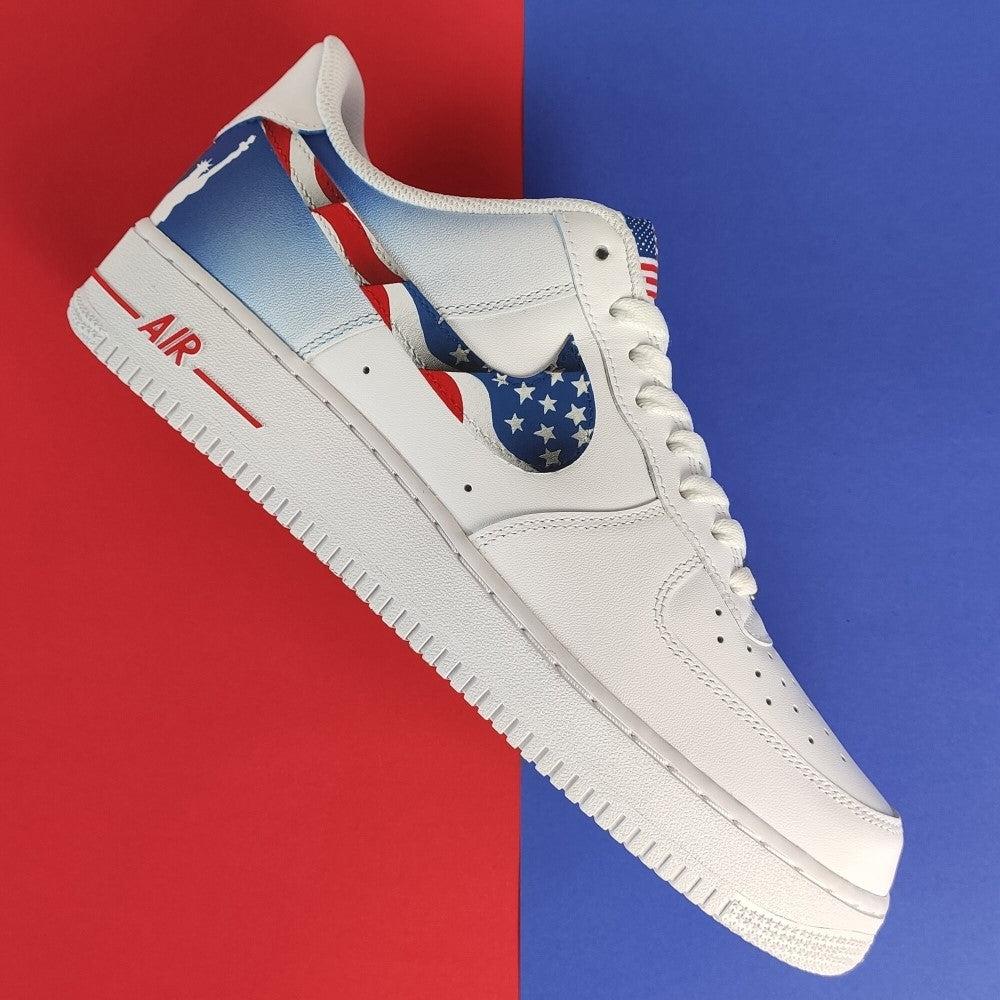 American Flag Statue of Liberty Custom Air Force 1-shecustomize