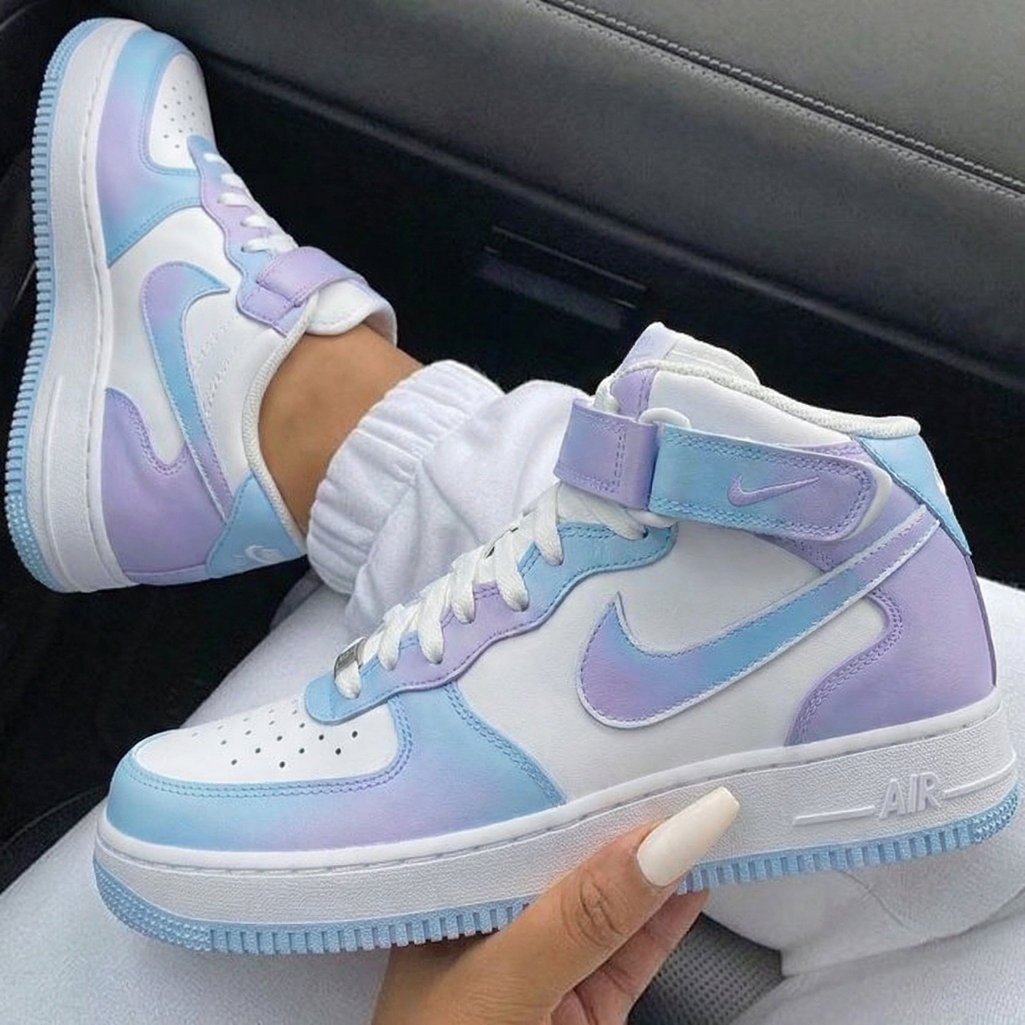 Baby Blue Baby Pink Custom Air Force 1-shecustomize