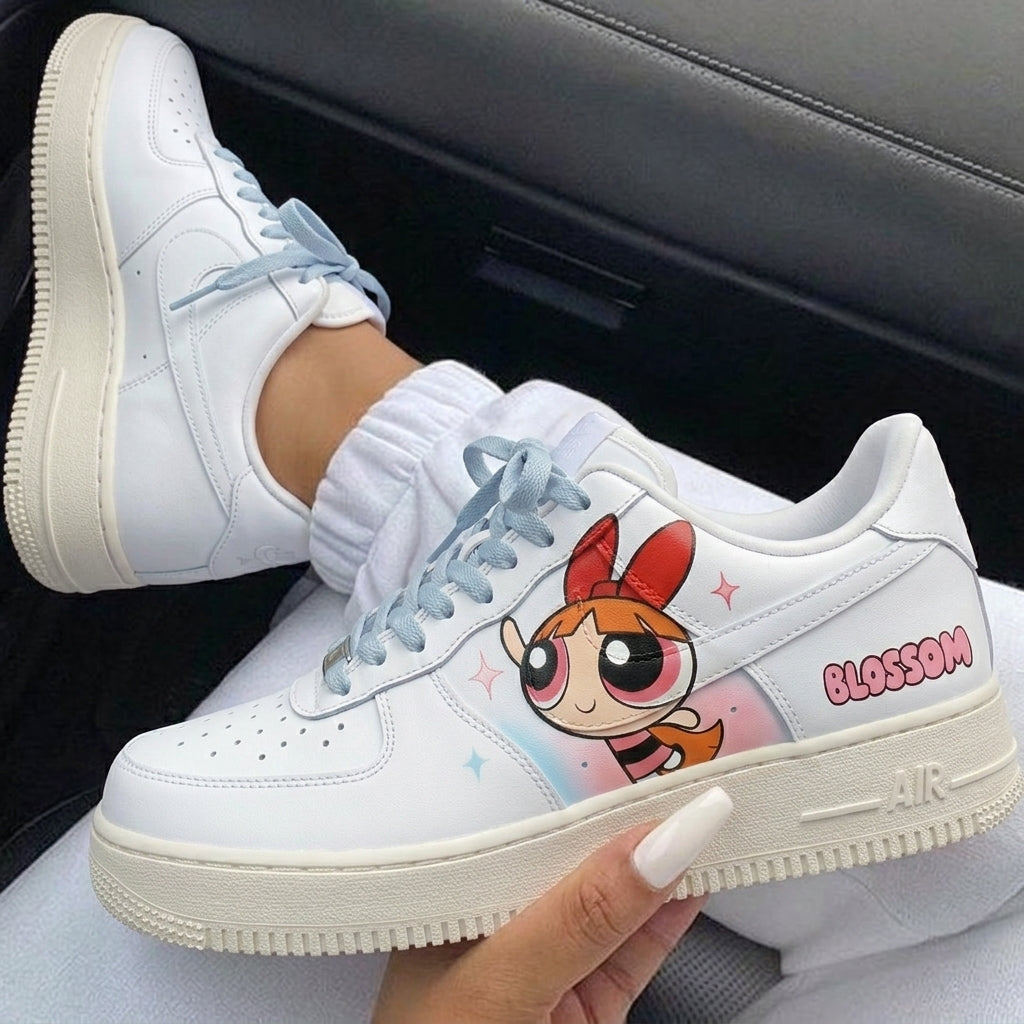 Baby Blue Blossom Custom Air Force 1-shecustomize