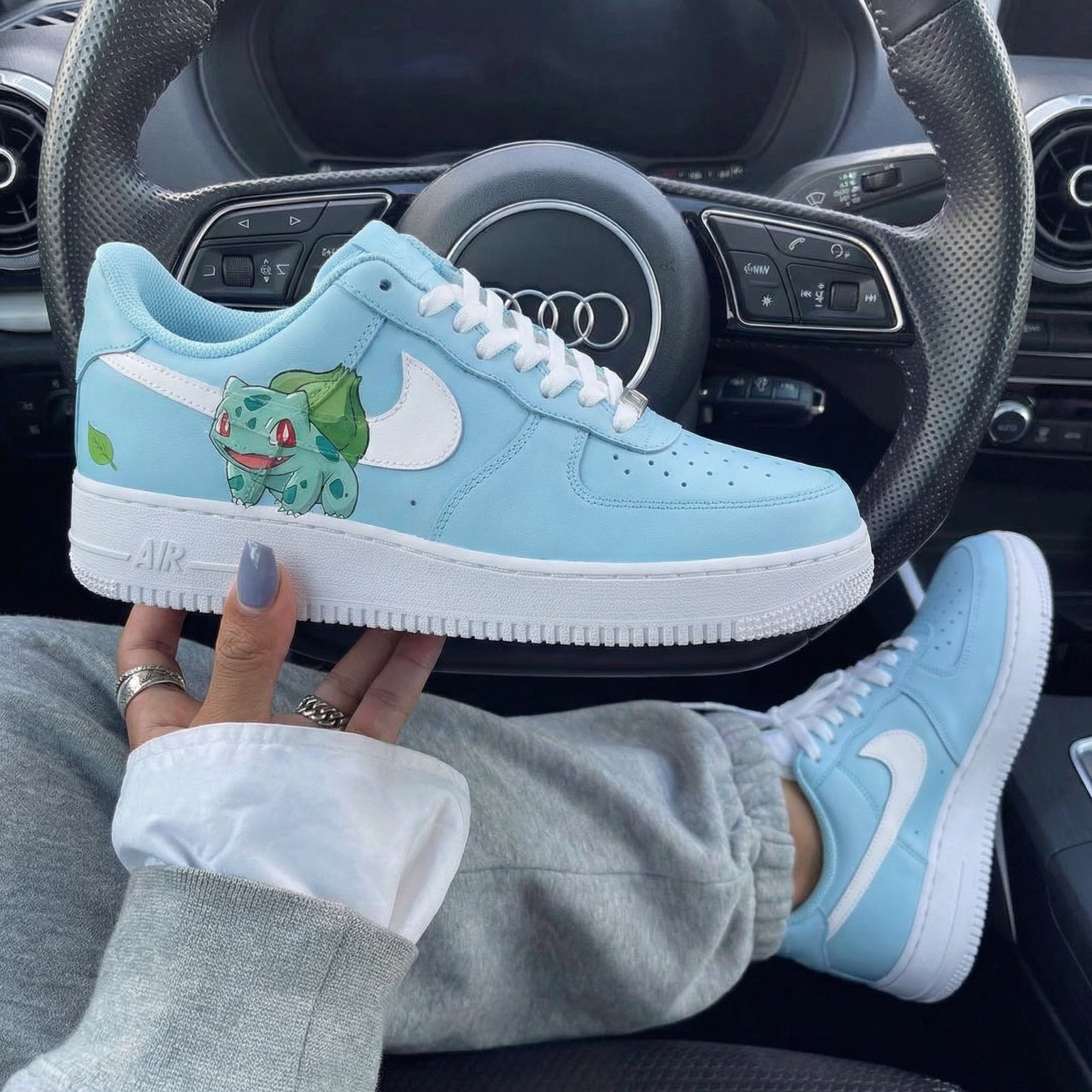 Baby Blue Pokemon Custom Air Force 1-shecustomize