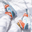 Baby Blue Swoosh Custom Air Jordan 1 Mids-shecustomize