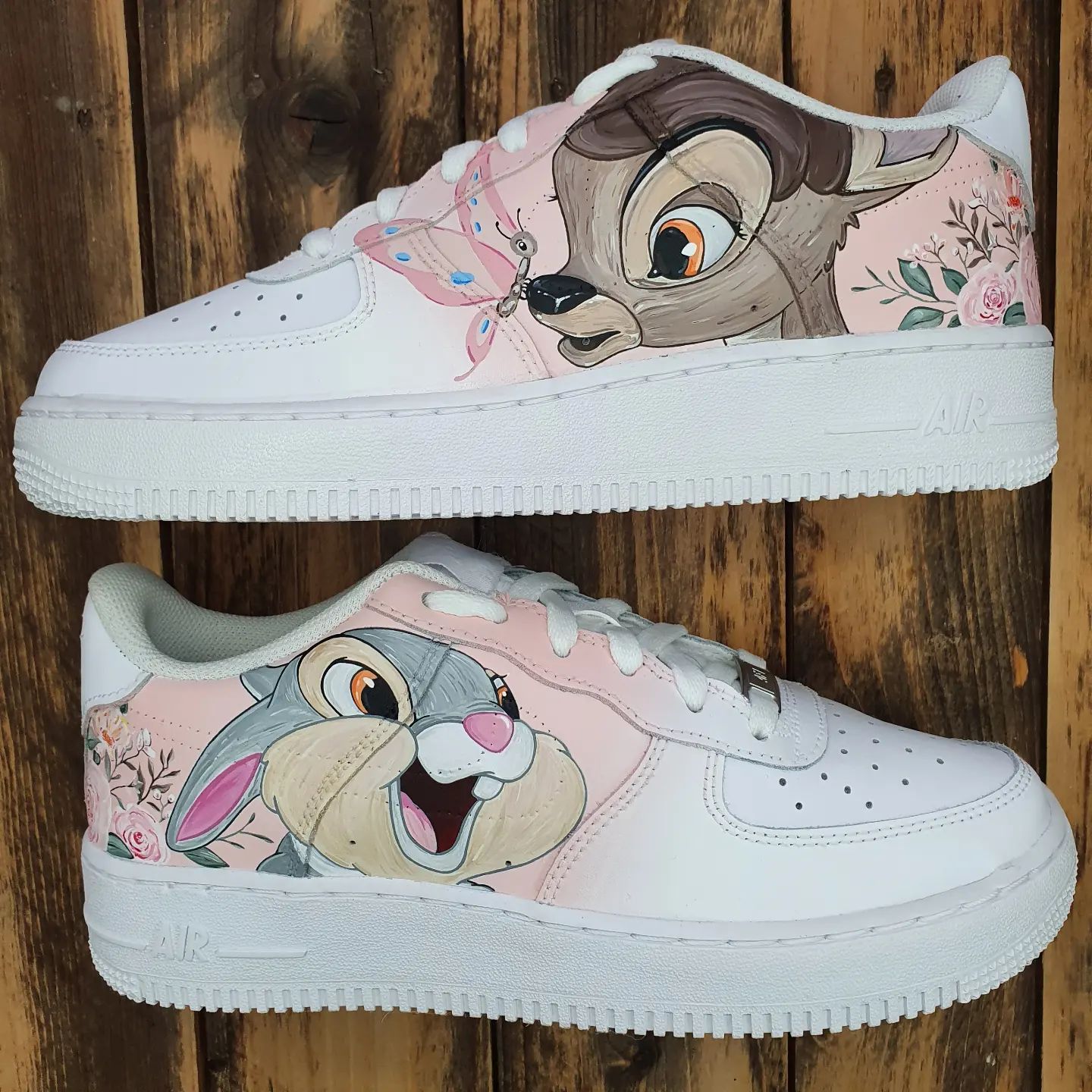 Baby Pink Cartoon Animal Custom Air Force 1-shecustomize