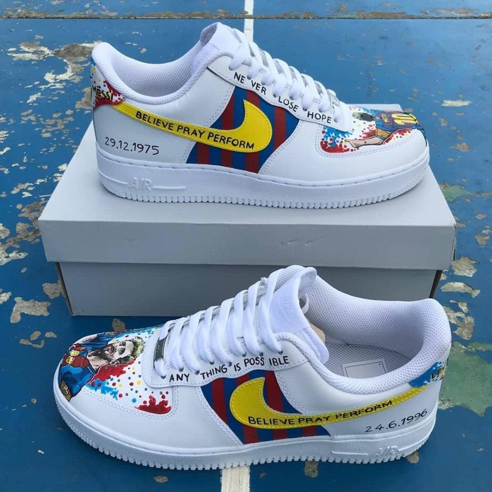 Barcelona Leo Messi Custom Air Force 1-shecustomize