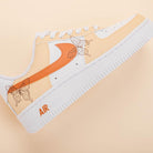 Beige Butterfly Air Force 1s Custom Shoes Sneakers-shecustomize