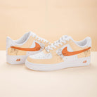Beige Butterfly Air Force 1s Custom Shoes Sneakers-shecustomize