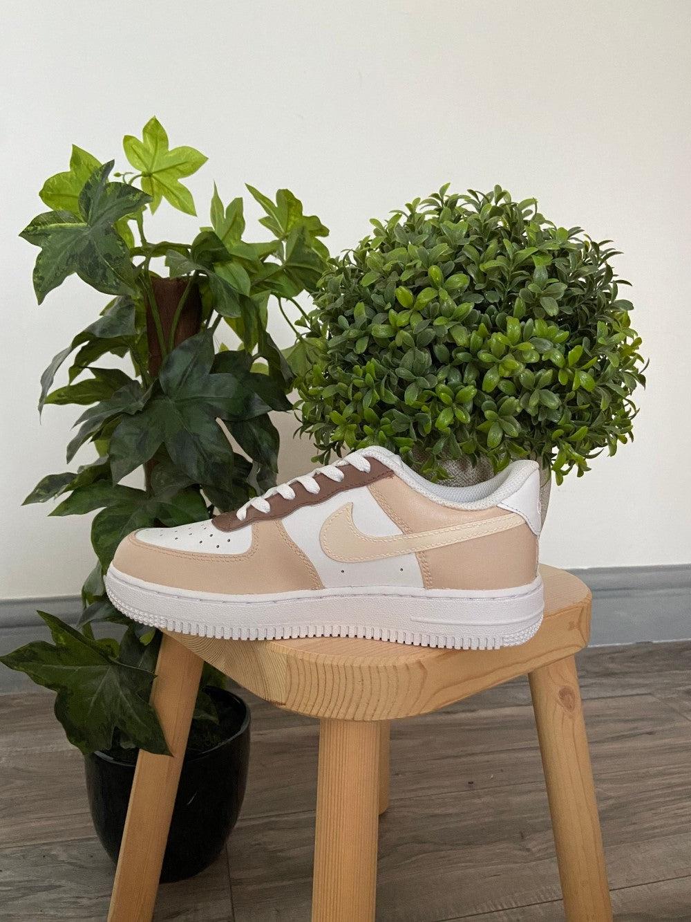 Beige Custom Air Force 1-shecustomize