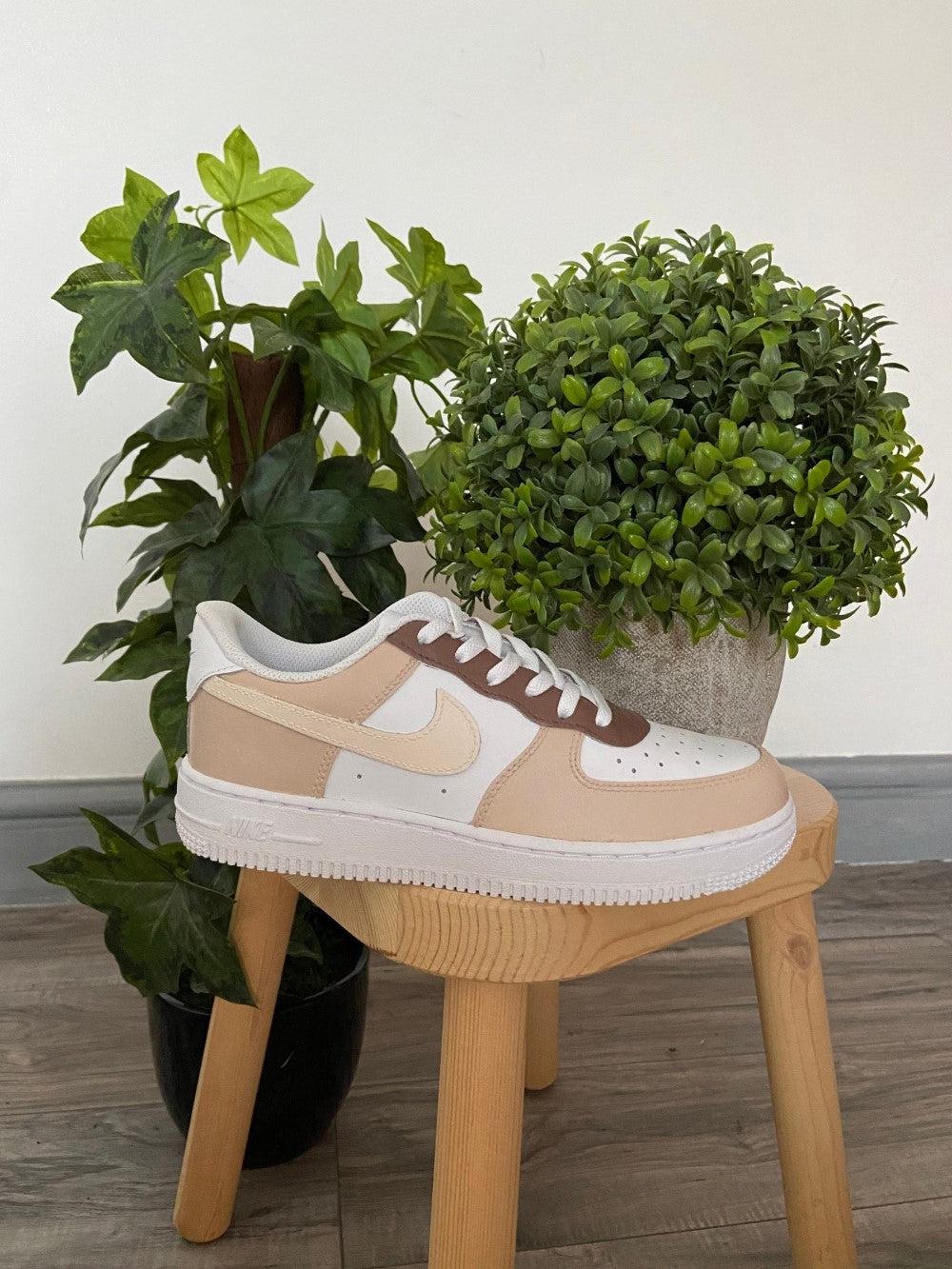 Beige Custom Air Force 1-shecustomize