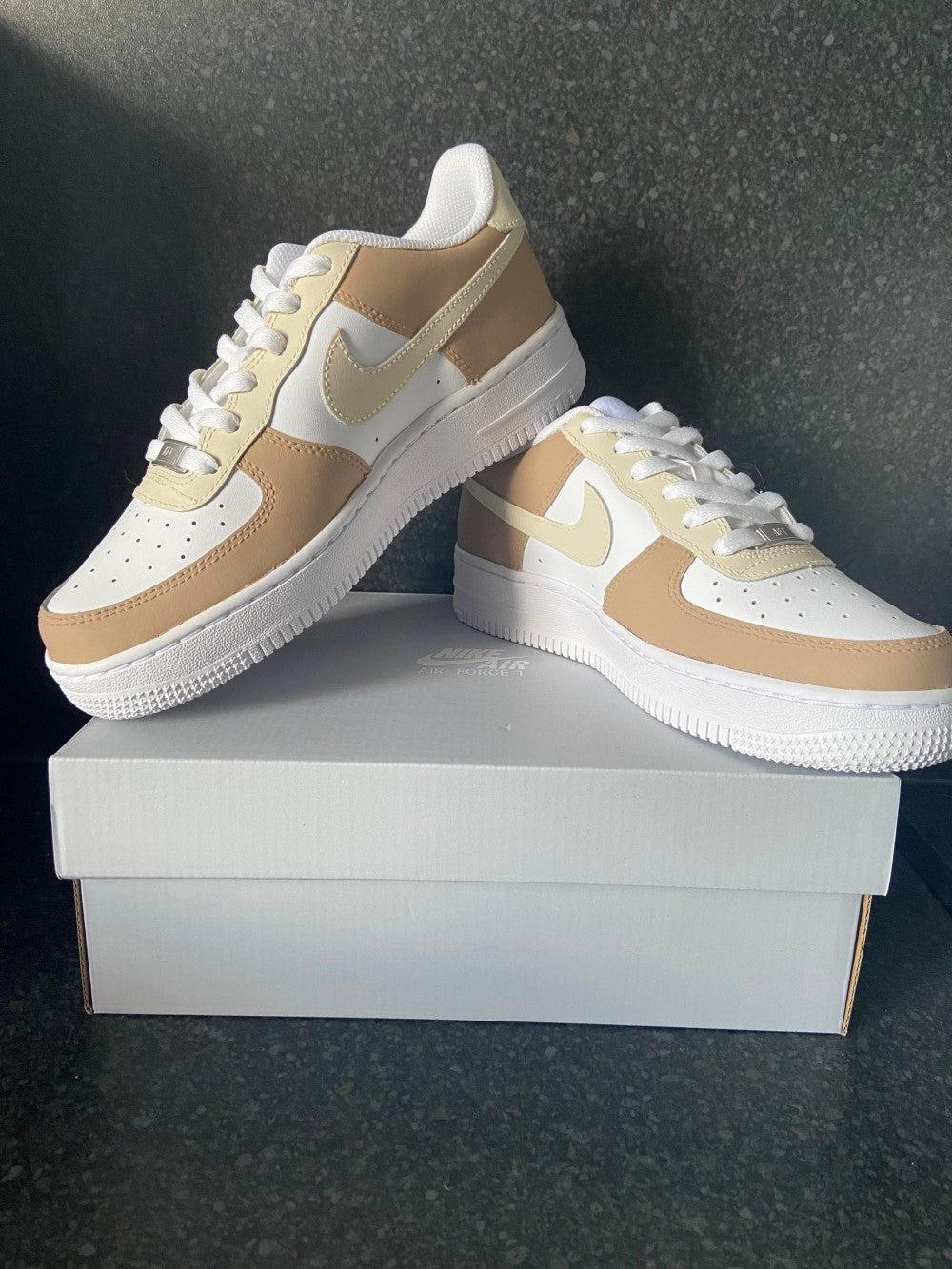Beige Custom Air Force 1-shecustomize
