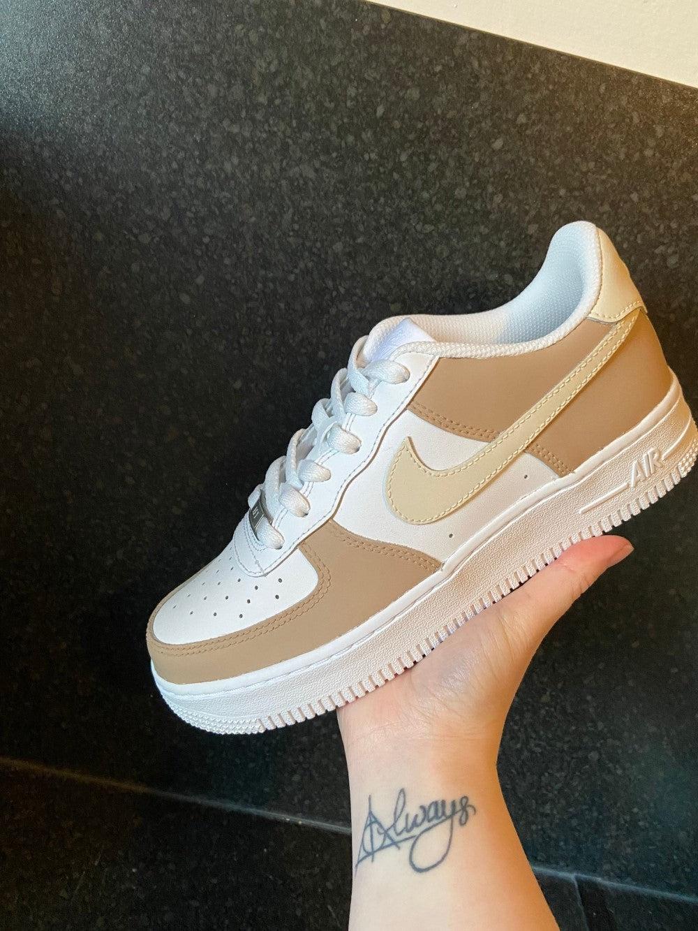 Beige Custom Air Force 1-shecustomize
