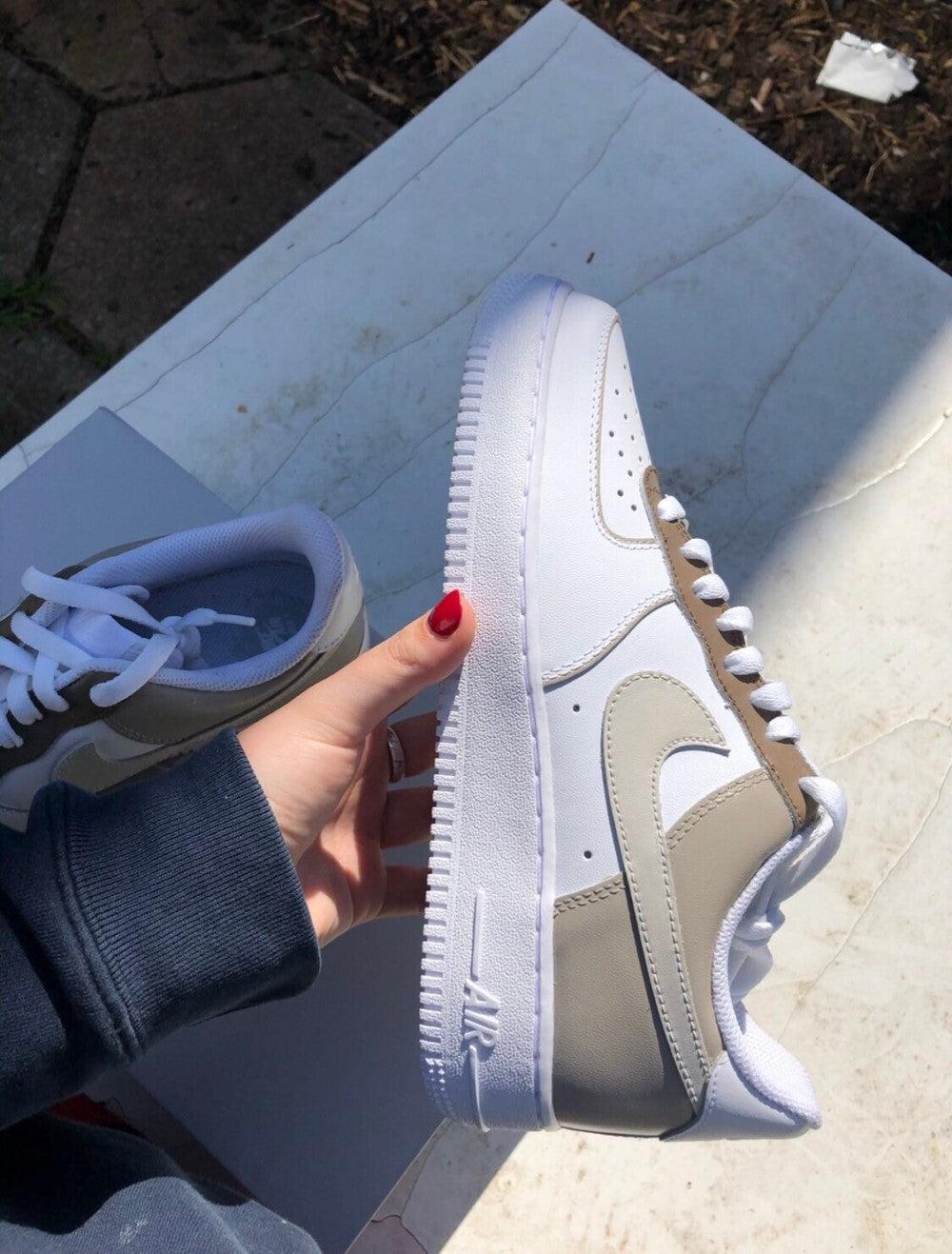 Beige Custom Air Force 1-shecustomize