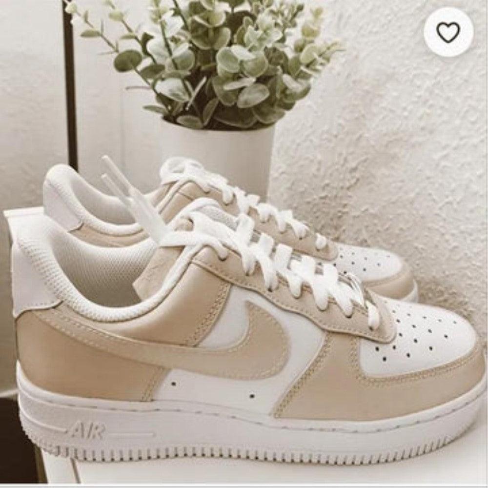 Beige Custom Air Force 1-shecustomize