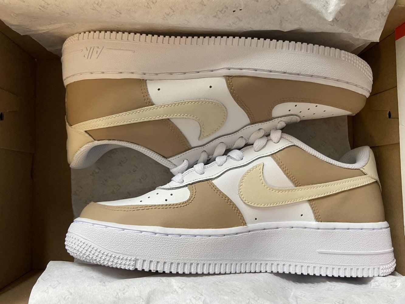 Beige Custom Air Force 1-shecustomize