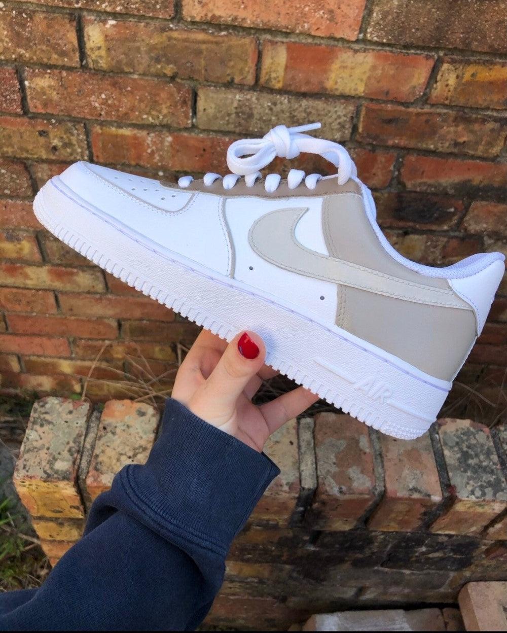 Beige Custom Air Force 1-shecustomize