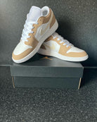 Beige Custom Air Jordan 1-shecustomize