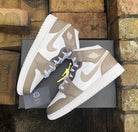 Beige Custom Air Jordan 1-shecustomize