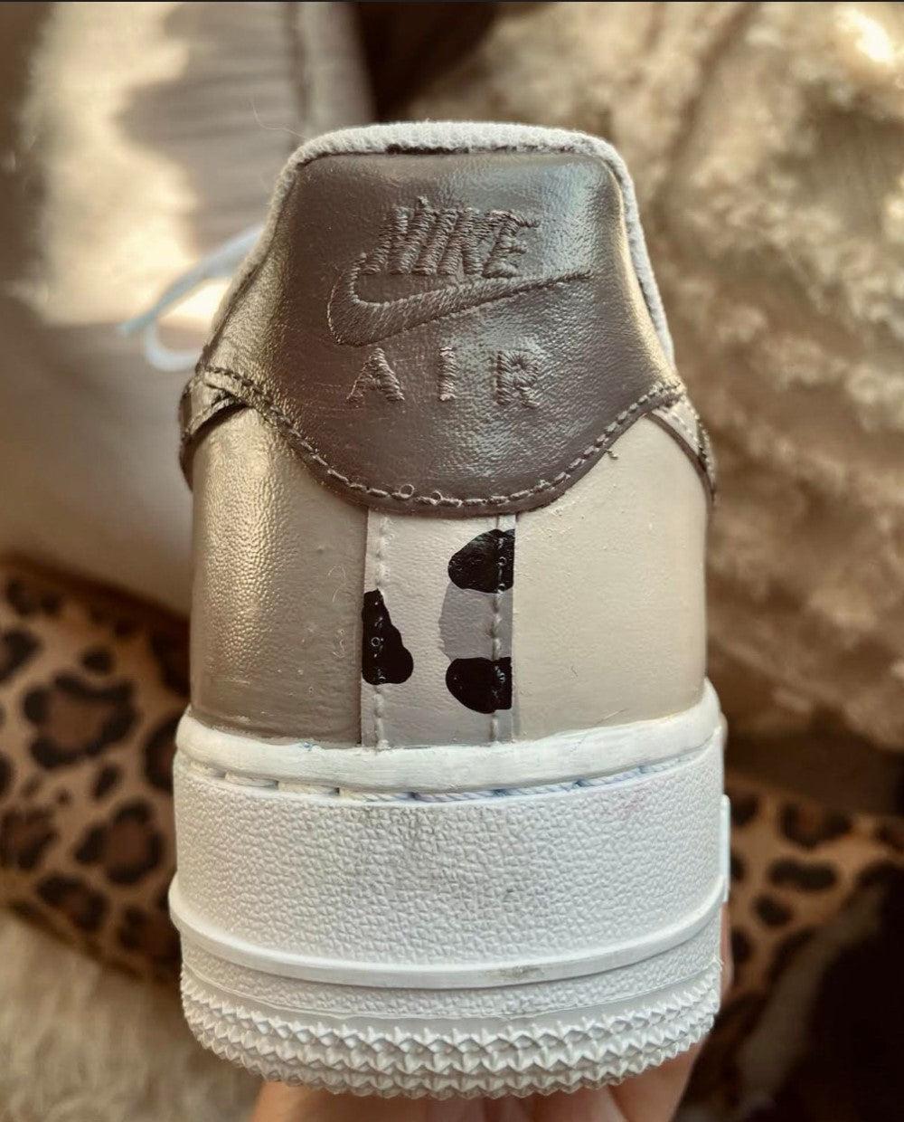 Beige leopard print Custom Air Force 1-shecustomize